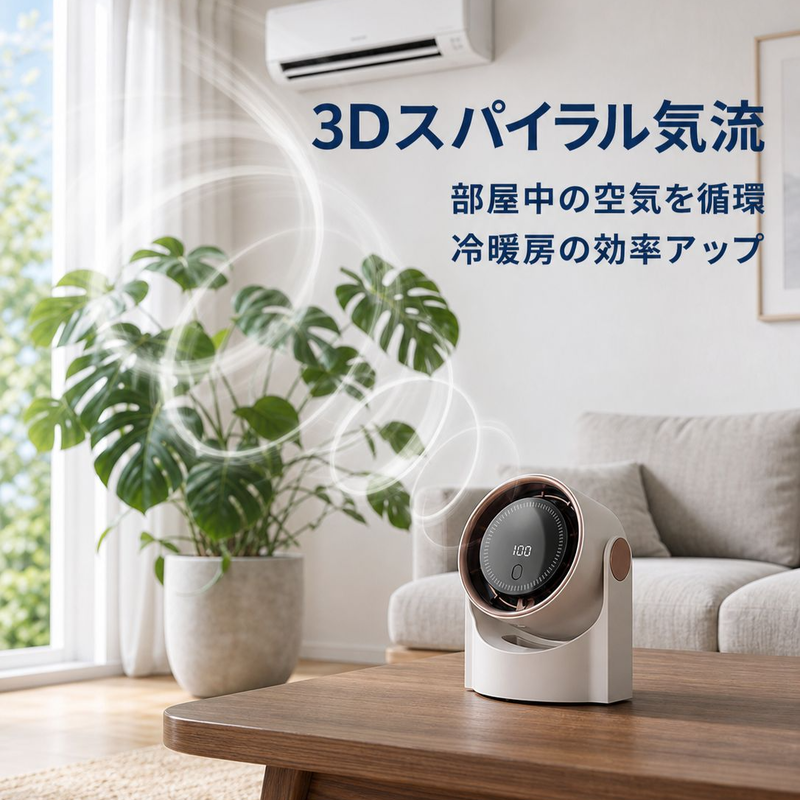 多機能卓上壁掛けサーキュレーター