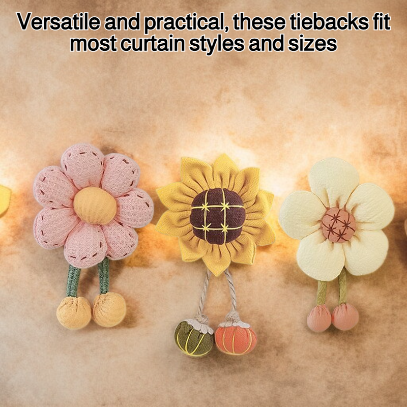 Elegant floral curtain tiebacks for stylish home decor