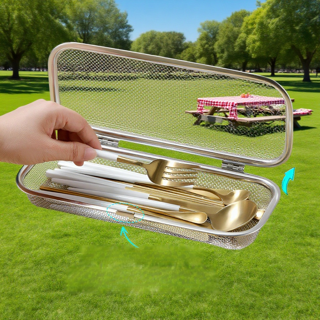 다양한 주방 소품이 담긴 세척 바구니