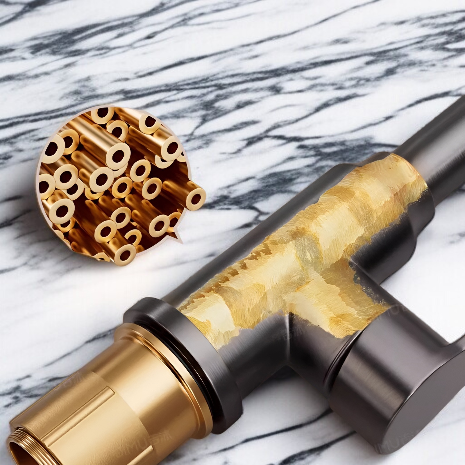 ห้องครัวสแตนเลสหมุนก๊อกน้ำ