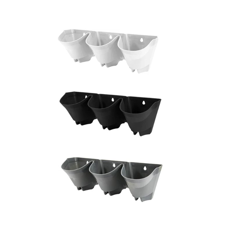 垂直壁面に点滴灌漑付き自動灌漑植木鉢ホルダー