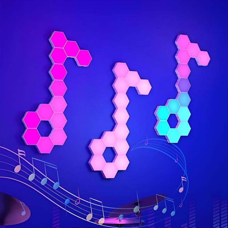 タッチ感応式六角形ハニカムライト