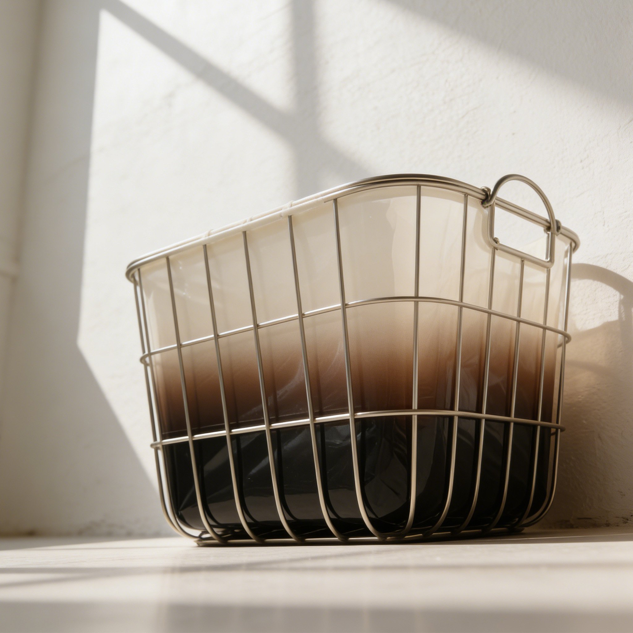 アイアンファブリック収納バスケット（3個セット）