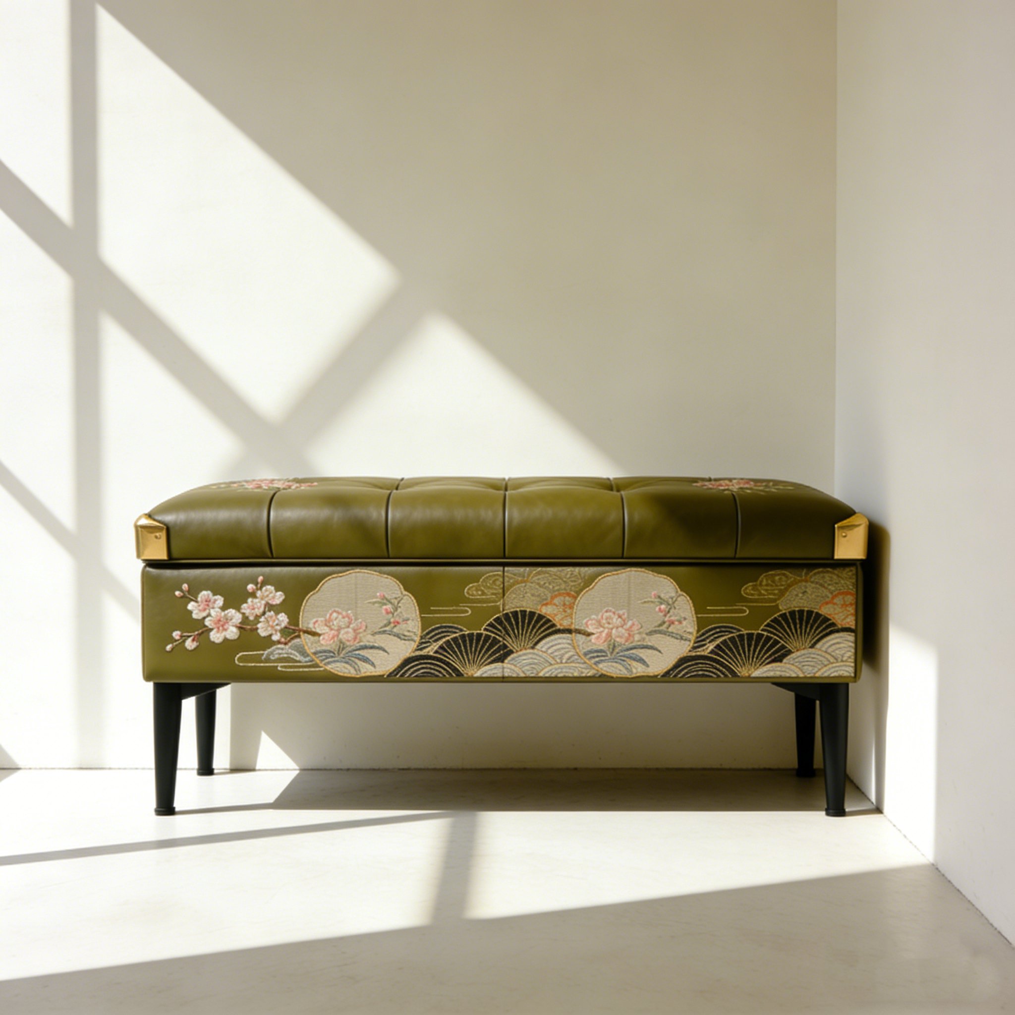 革張りソフトシート換鞋スツール