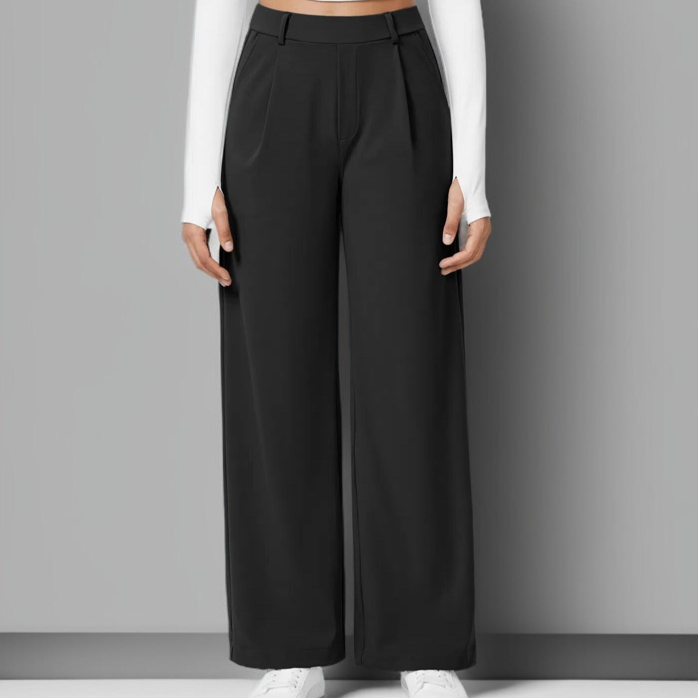 カジュアルポケットルーズスリムストレートパンツ