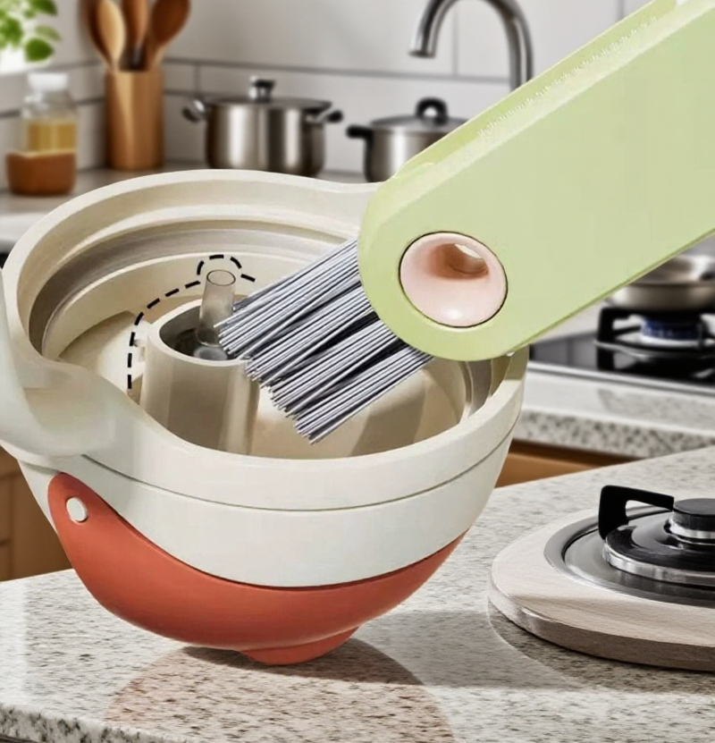 Reusable multi functional cleaning brush for cups