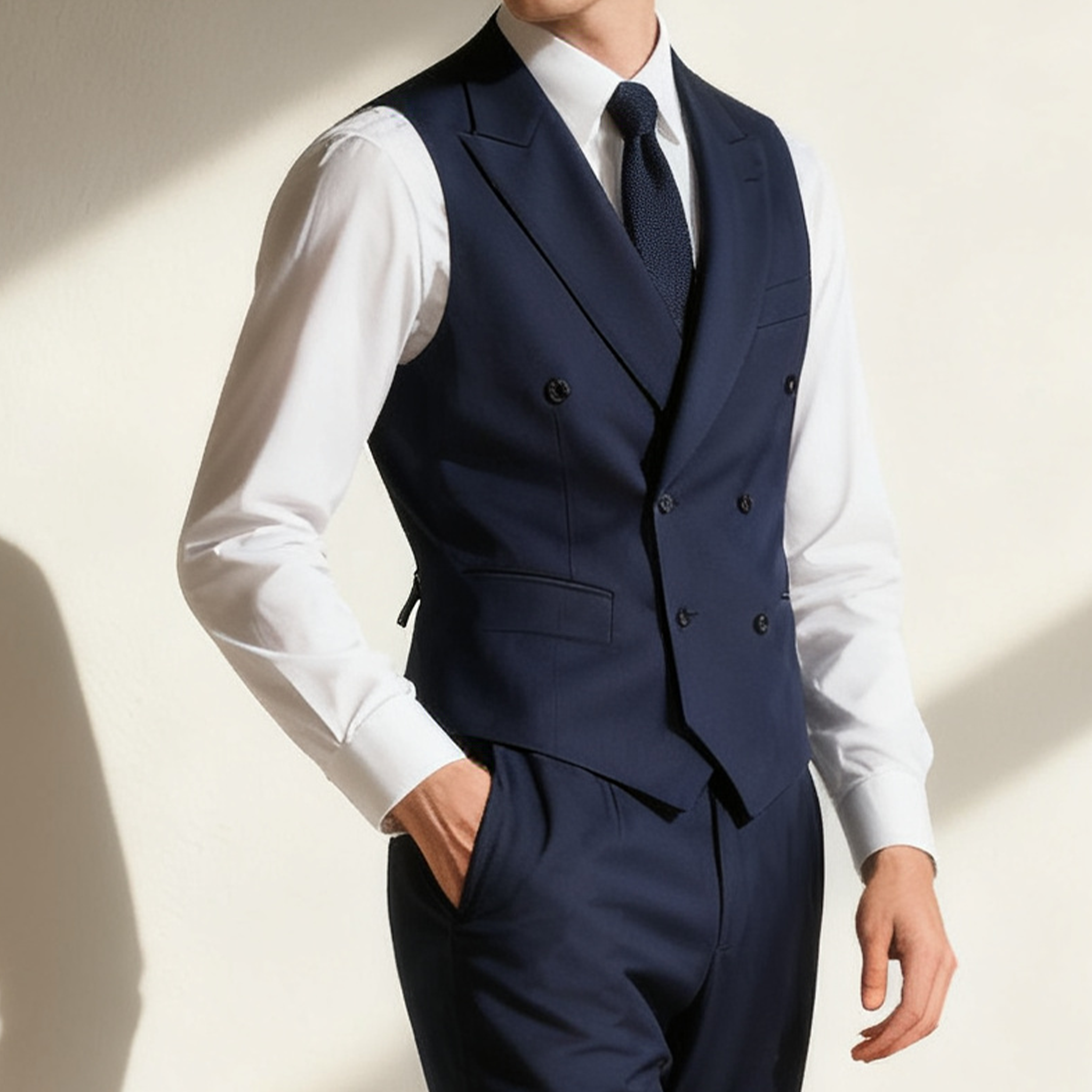 깔끔한 디자인의 남성 이너 조끼