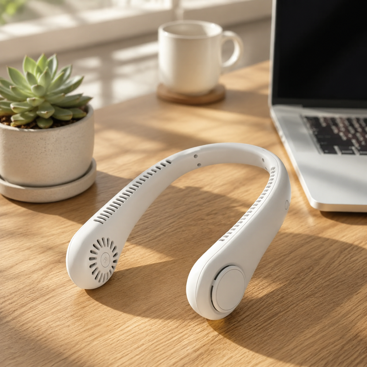 Ventilador portátil de cuello sin aspas recargable por USB