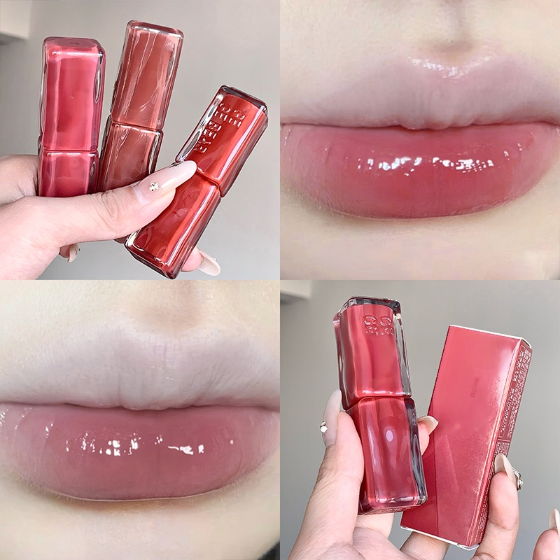 Lápiz labial lindo transparente de alto brillo