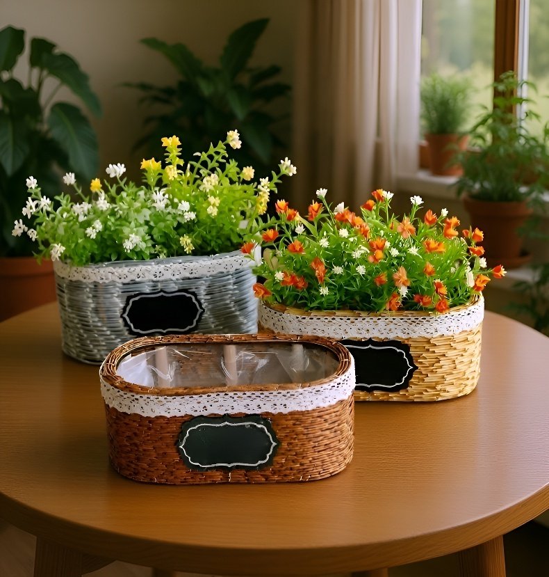 تفاصيل زهور طازجة في سلة