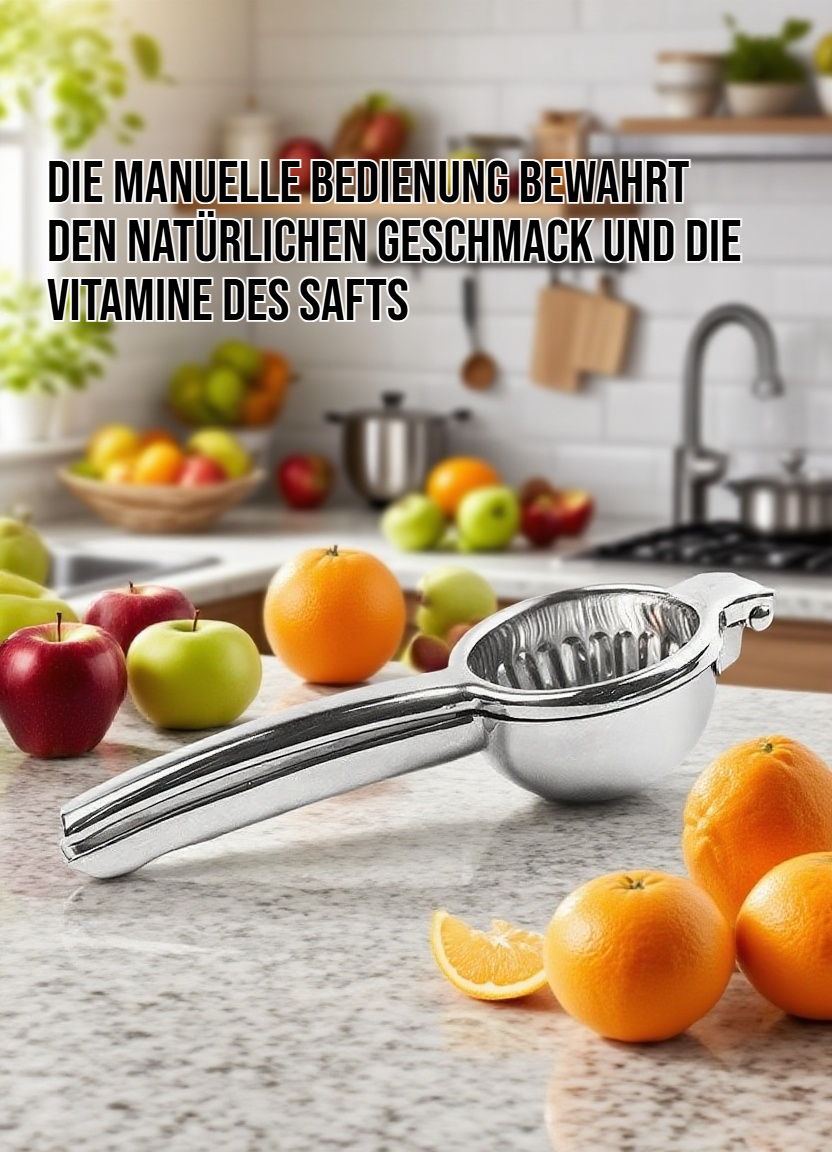 Hochwertige Saftpresse aus Edelstahl für Zitronen und Limetten