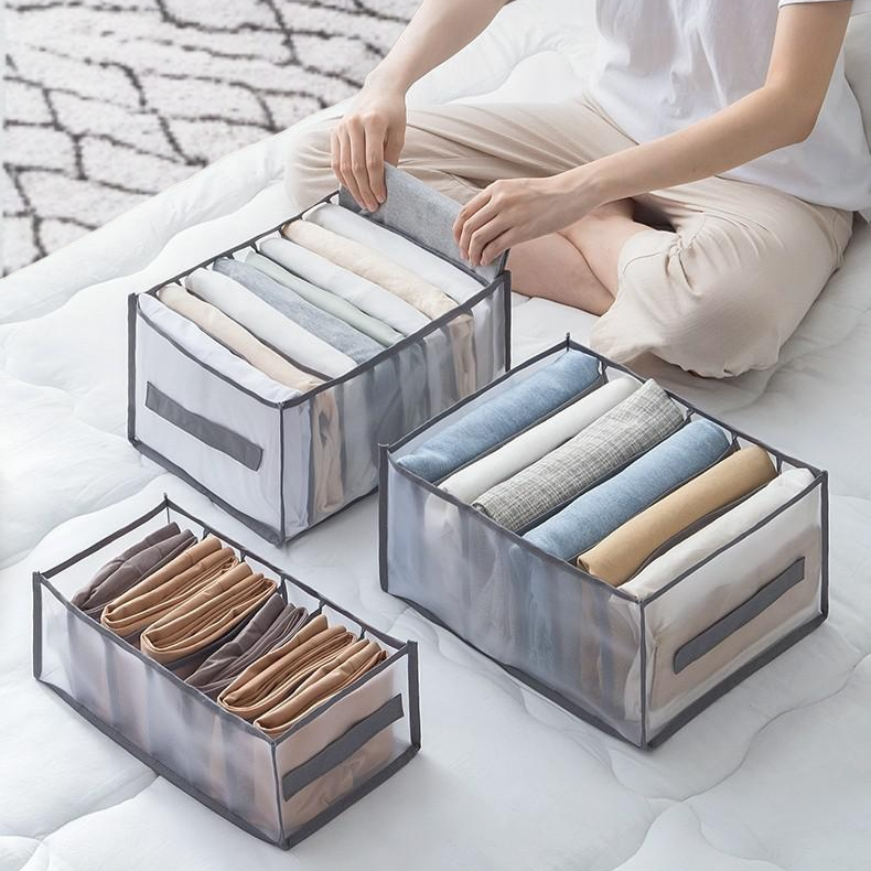 튼튼한 소재의 바지 칸막이 정리함