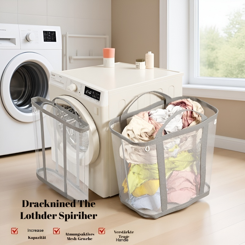 Großer faltbarer Wäschekorb zur Wandmontage, ideal für Badezimmer und Aufbewahrung