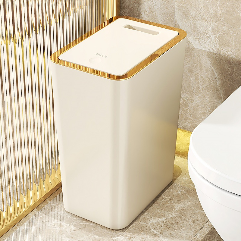 Poubelle à couvercle push pour dortoir et toilettes