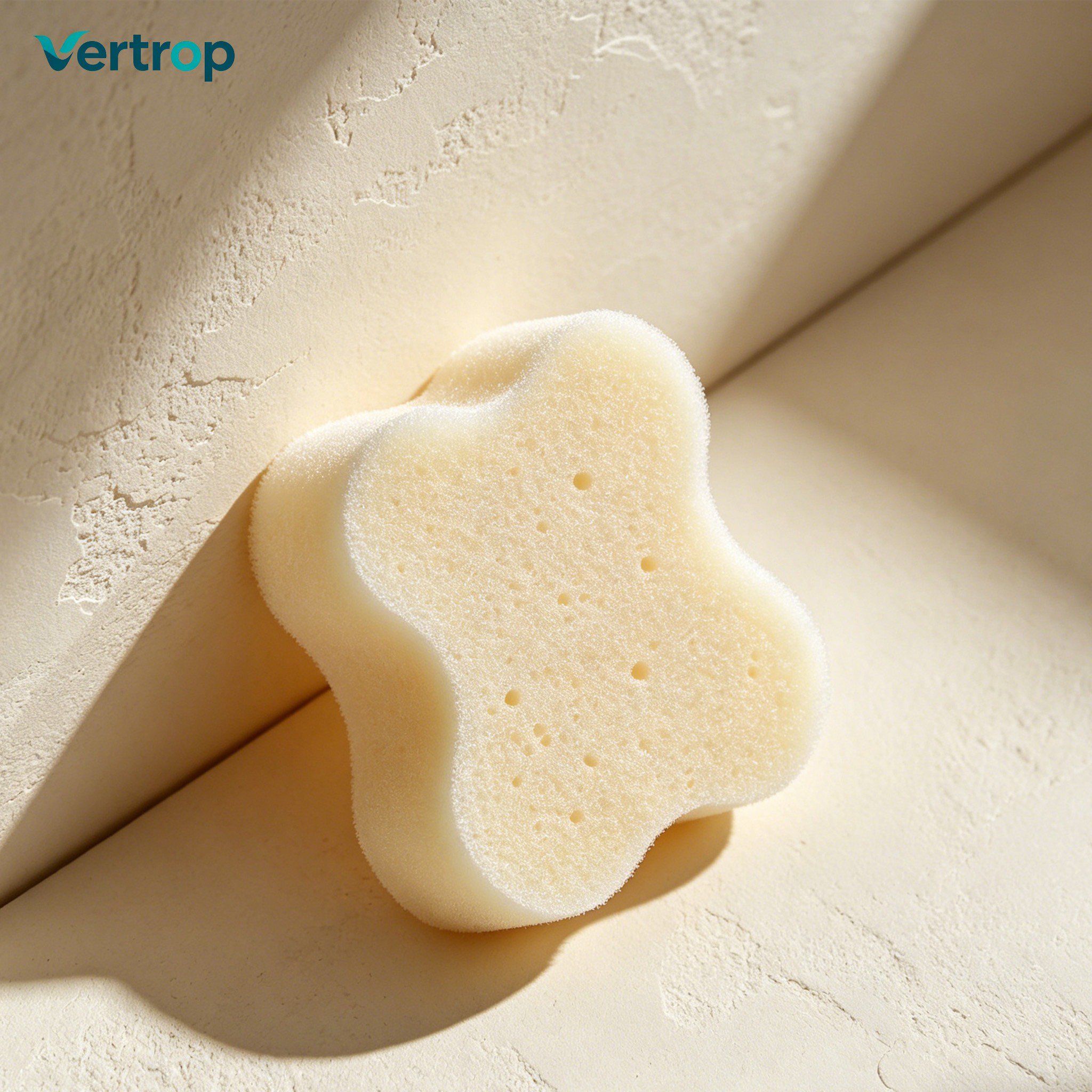 Cleaning sponge for kitchen and bathroom surfaces