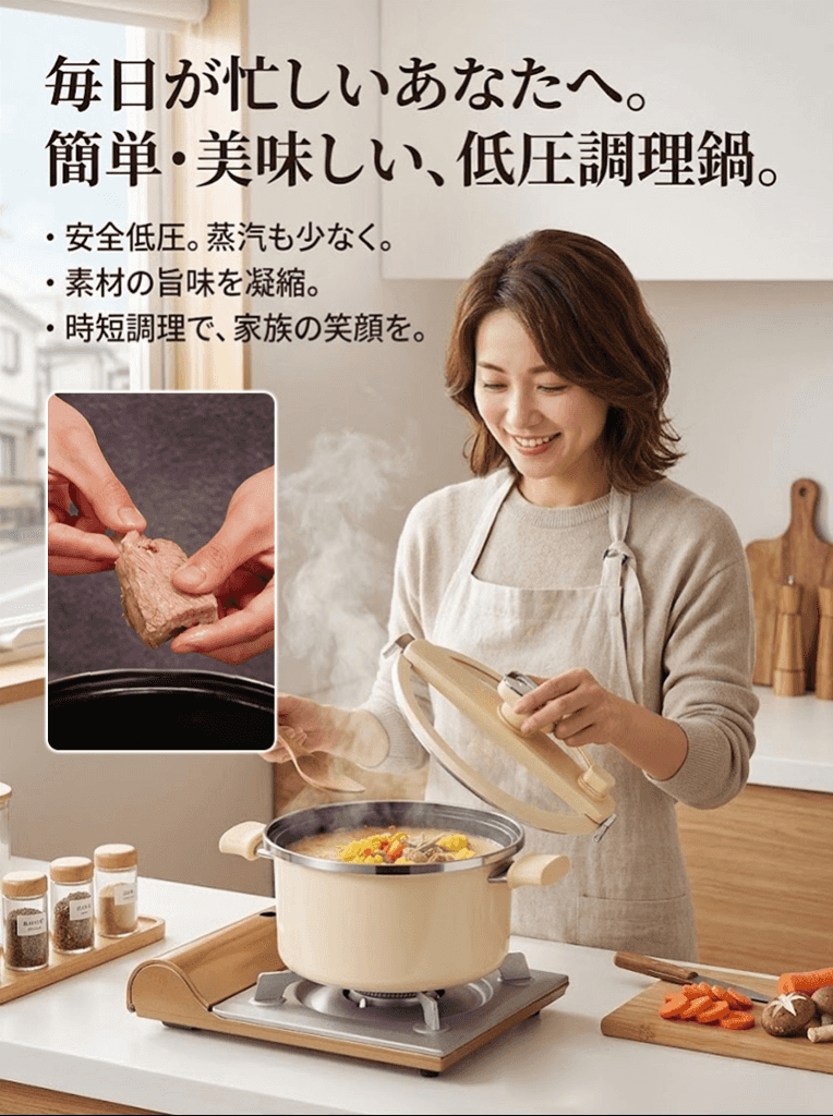 内鍋チタン100%ホーロー微加圧調理鍋