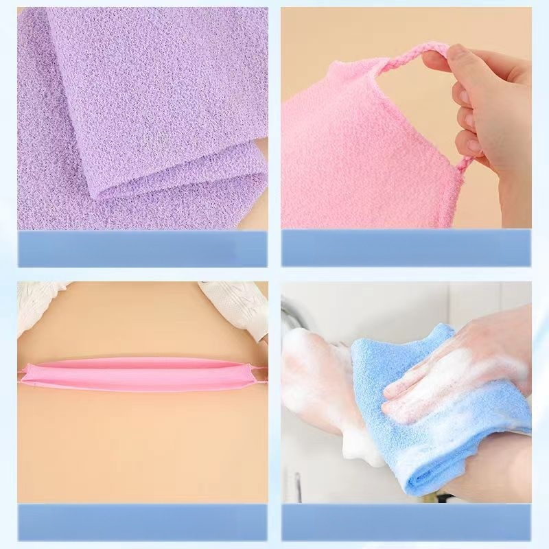 Serviette exfoliante épaissie pour nettoyer le dos