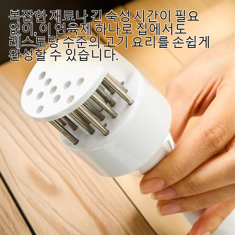 스테이크와 돼지갈비를 위한 간편한 고기 연육제