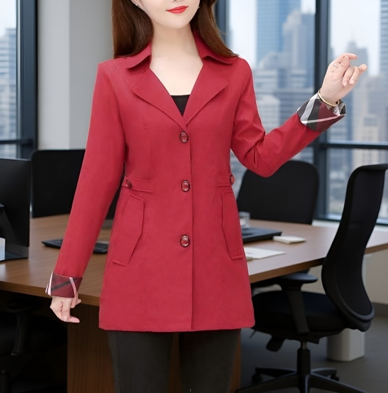 春秋向け女性用コート全身コーディネート