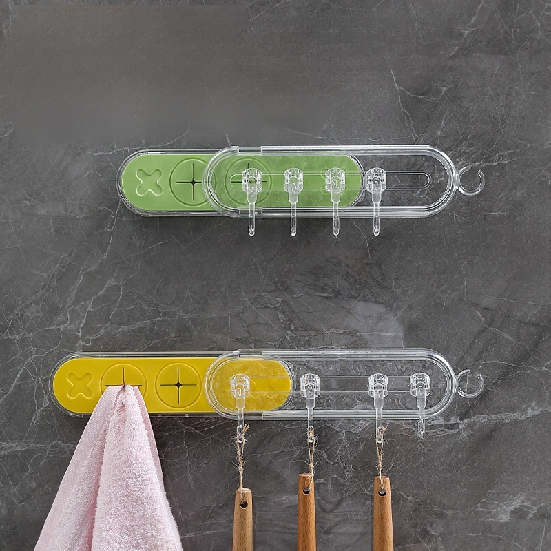 Wall-mounted Telescopic Bathroom Storage Rack with Suction Cups and Multifunctional Hooks