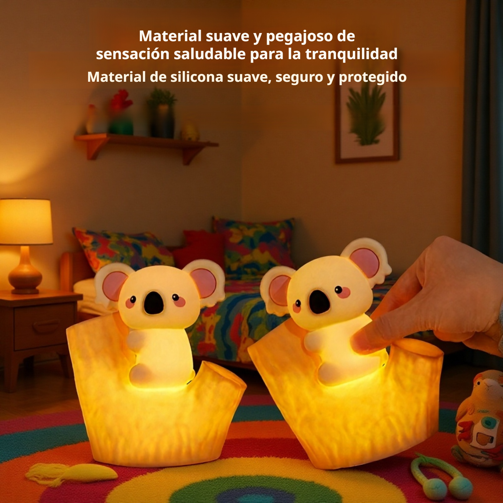 Lámpara táctil Koala con carga USB