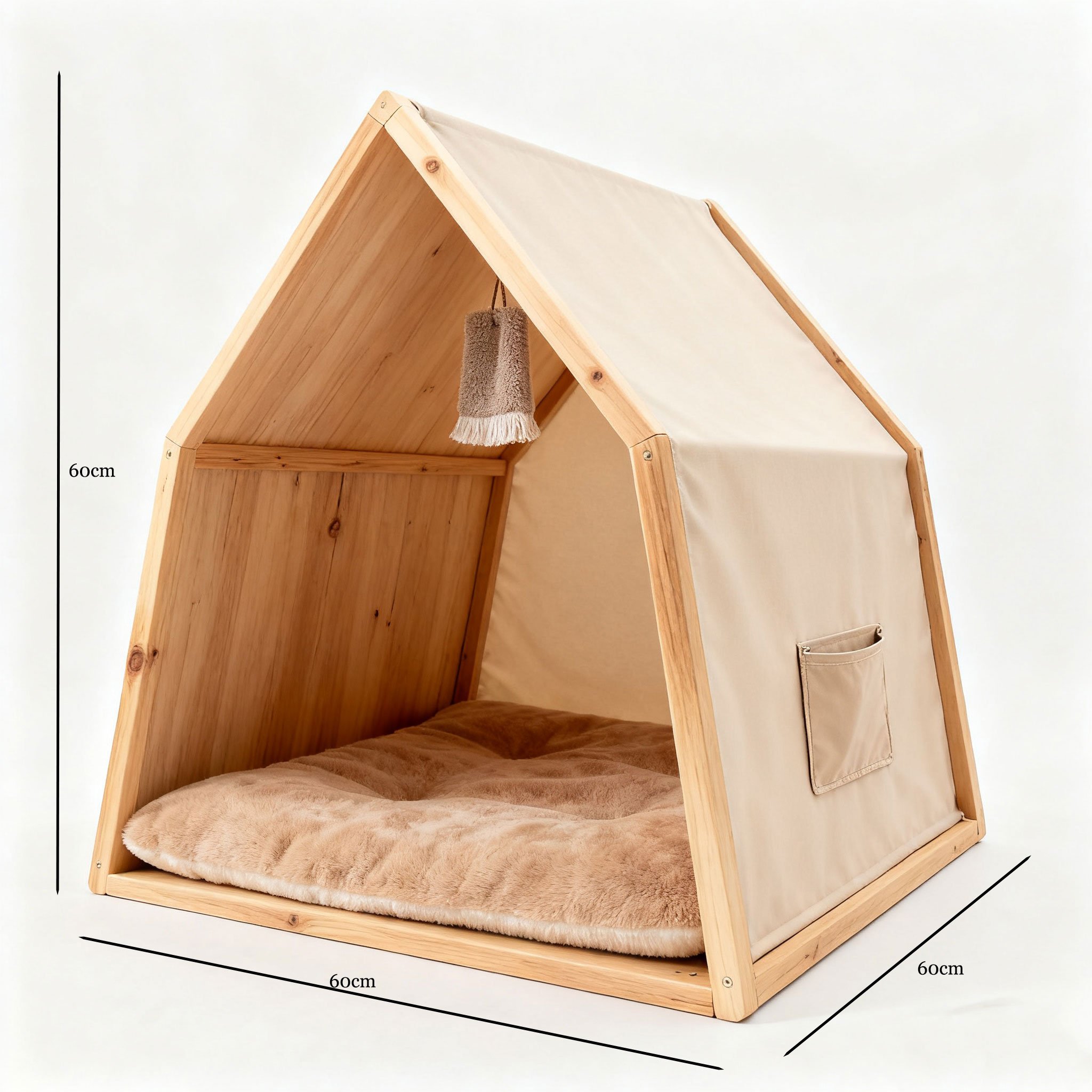 Detail pohodlného pelíšku pro psy a kočky