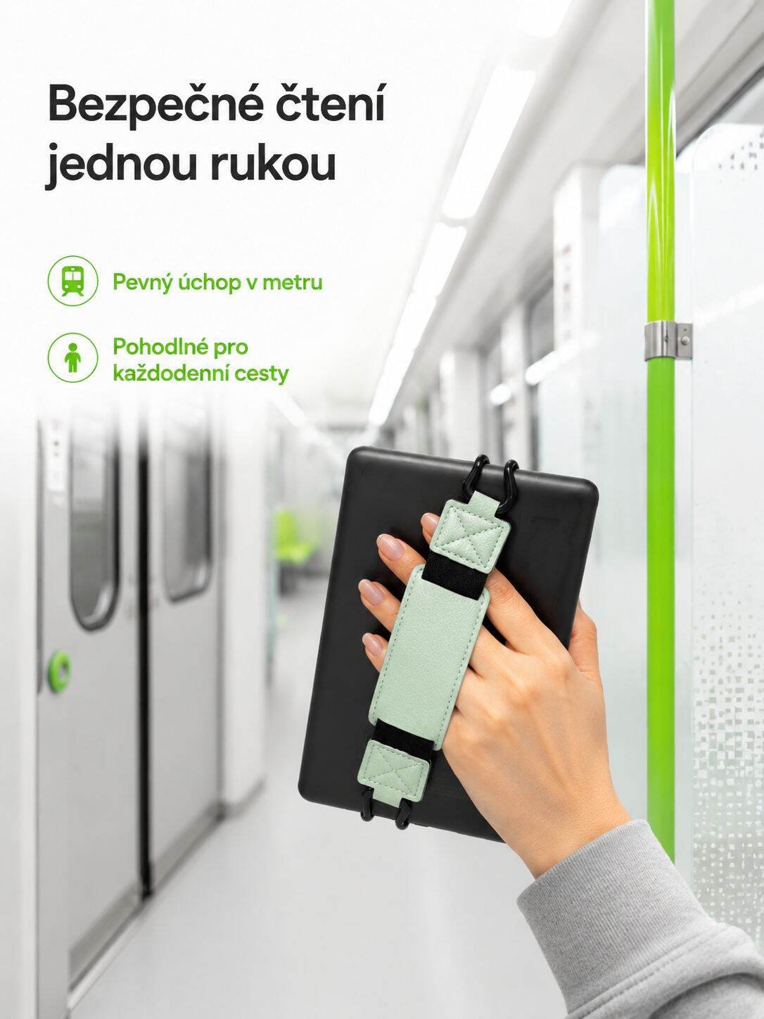 Multifunkční držák na tablet s popruhem a ochranou proti pádu