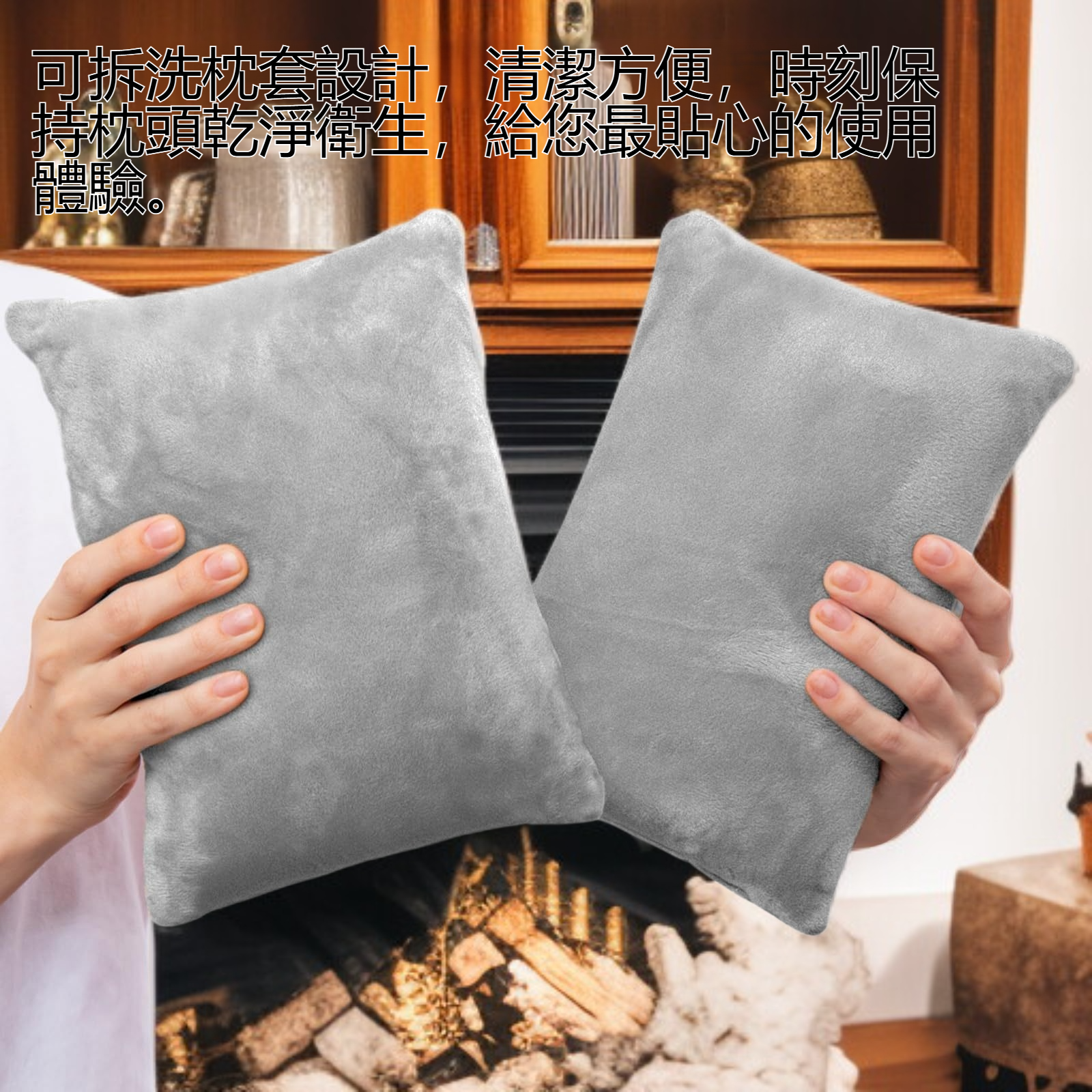 旅行迷你絨布枕頭外觀展示