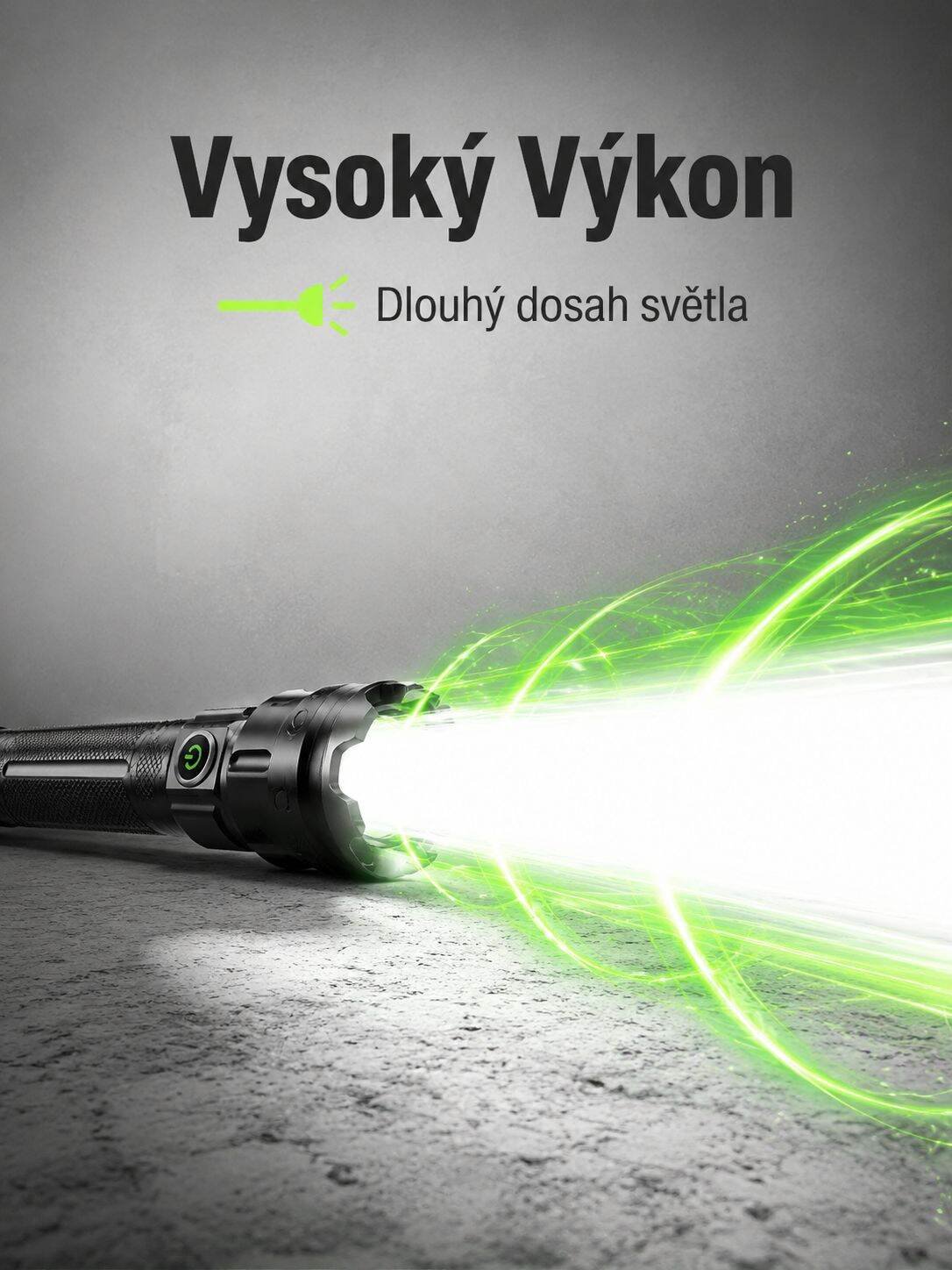 Dlouhodosahová přenosná odolná svítilna