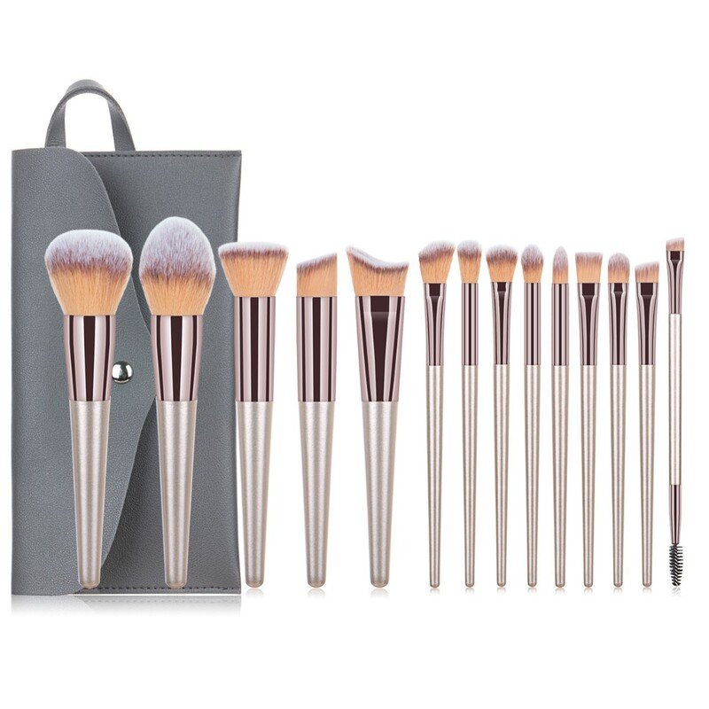 Champagne gold makeup brush