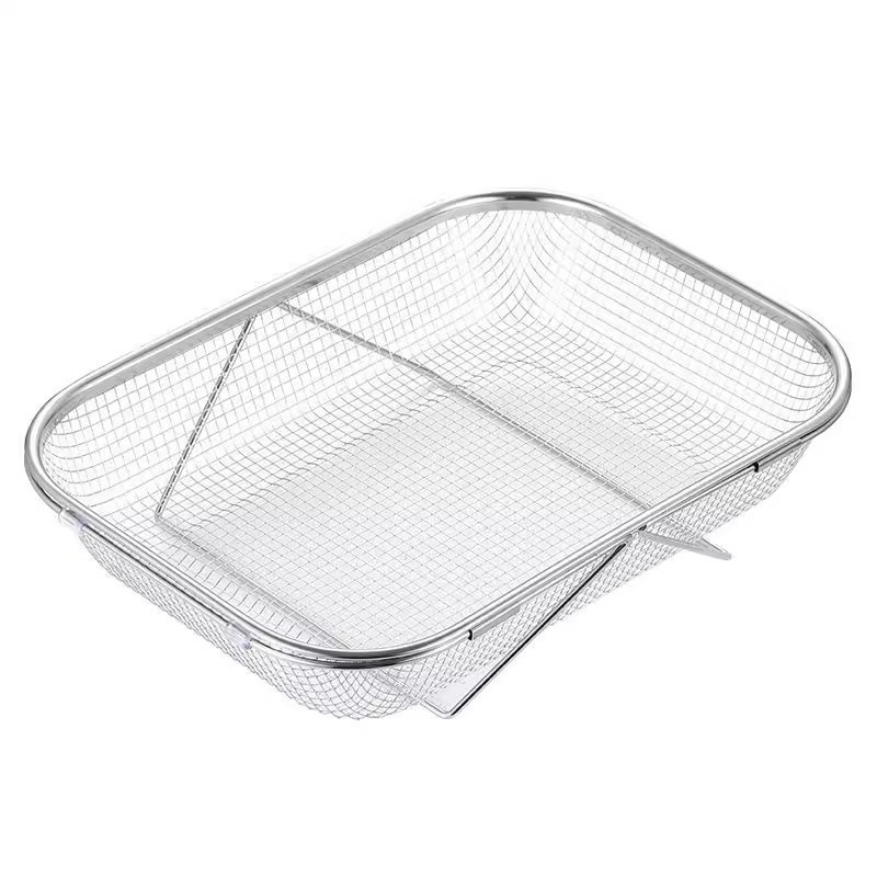 キッチン用ステンレス伸縮水切りバスケット