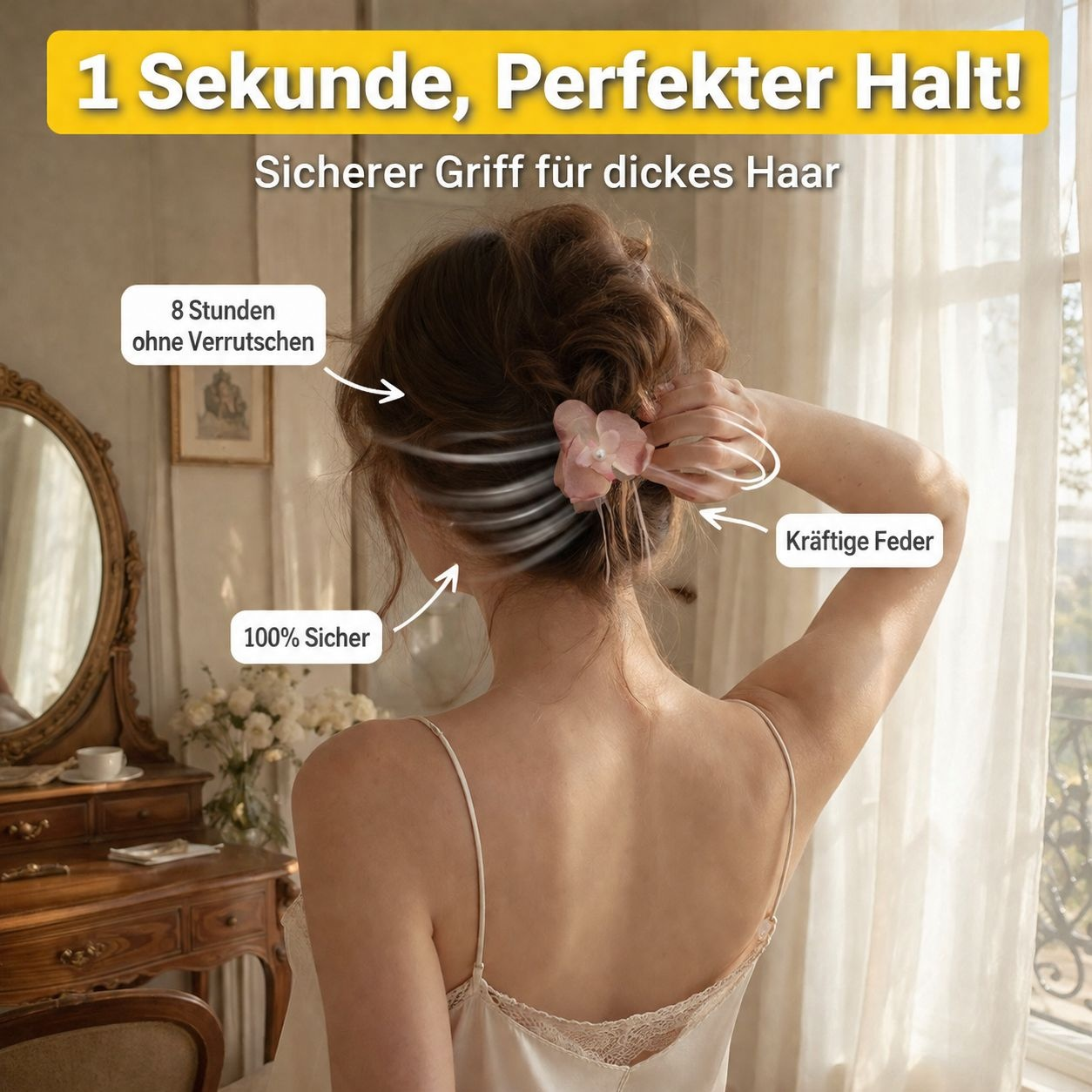 Superfeenhaftes Blumen-Haarclip, Ballett-Stil Haarschmuck für Strand und Fotoshooting