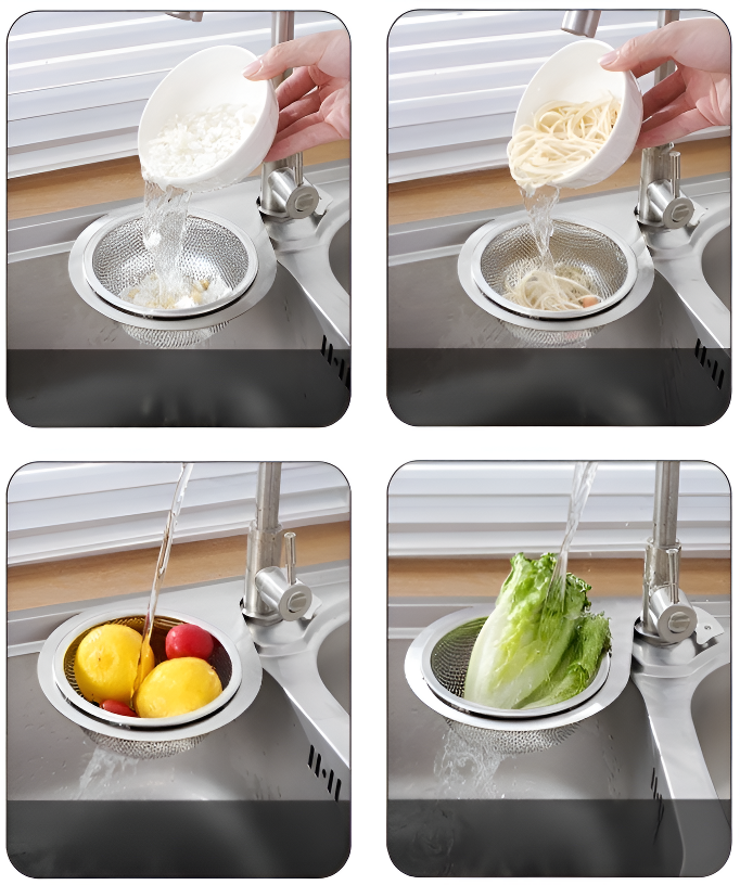 سلة تصريف مبتكرة وعملية للمطبخ