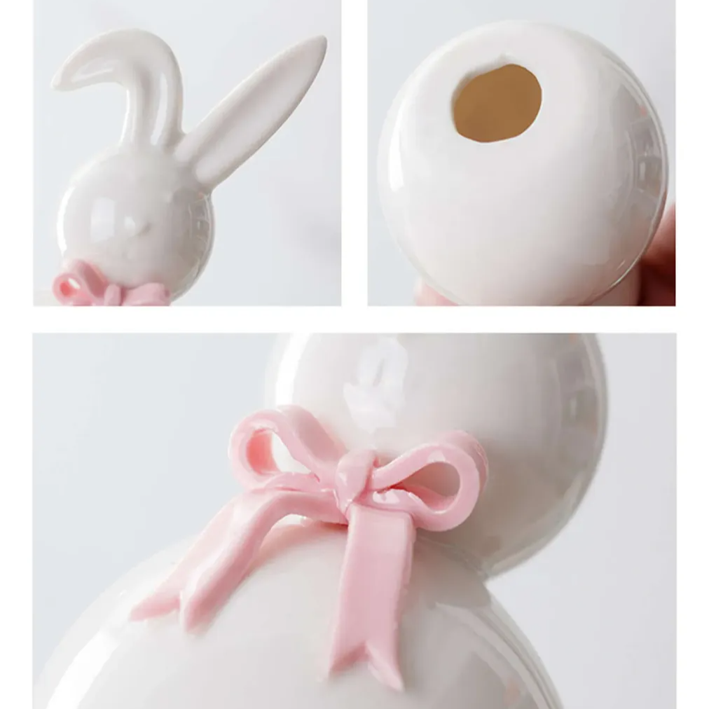 Adornos de conejos de cerámica