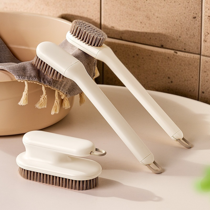 فرشاة أحذية بمقبض طويل وشعيرات ناعمة قابلة للدوران