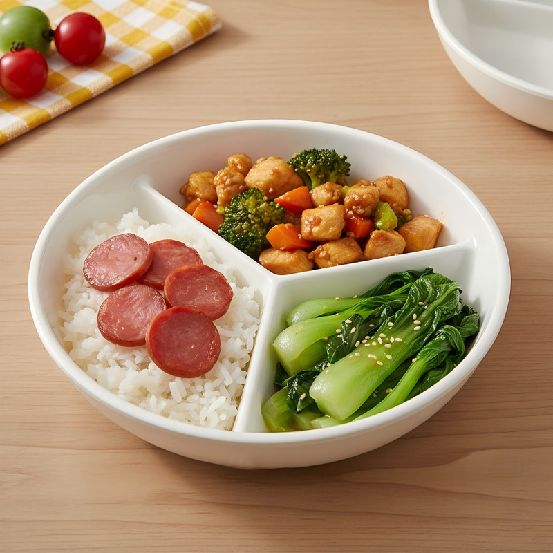 도자기 도자기 3분 칸 찜판 한솥 찜