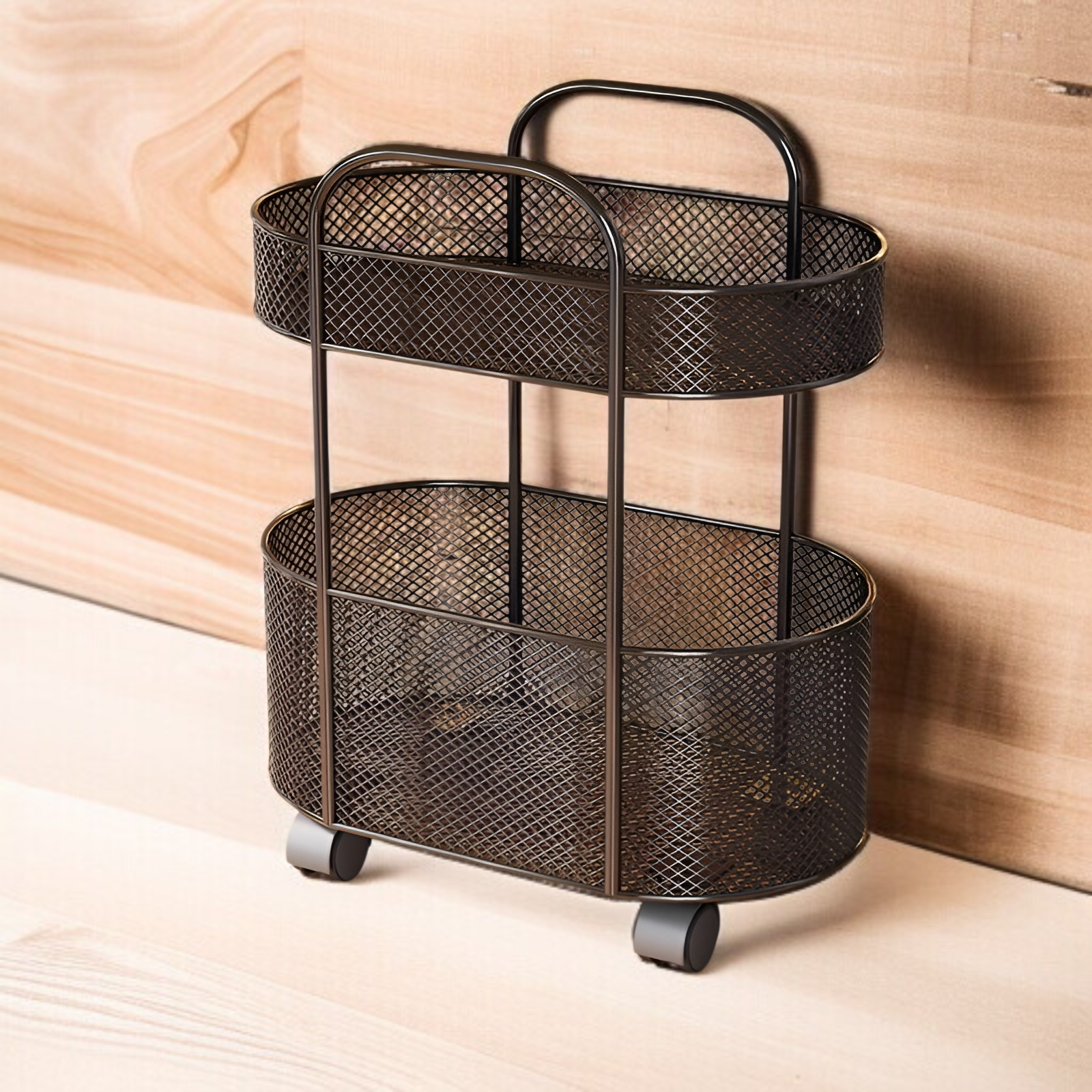 Boîte à livres mobile sous la table pour étudiants, étagère de rangement pour enfants avec roulettes