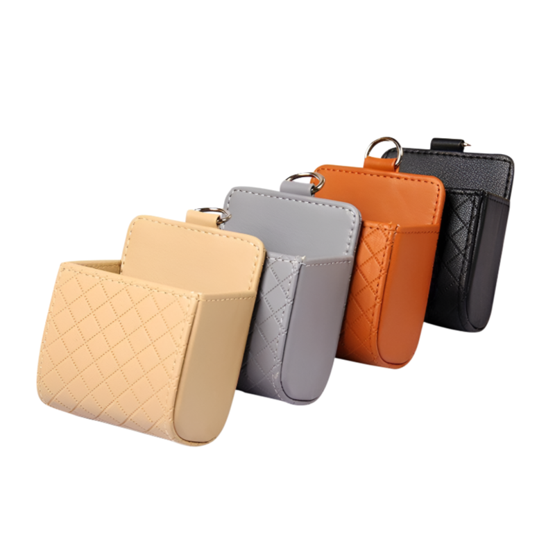 Multifunctional car organizer bag attached to air conditioning vent