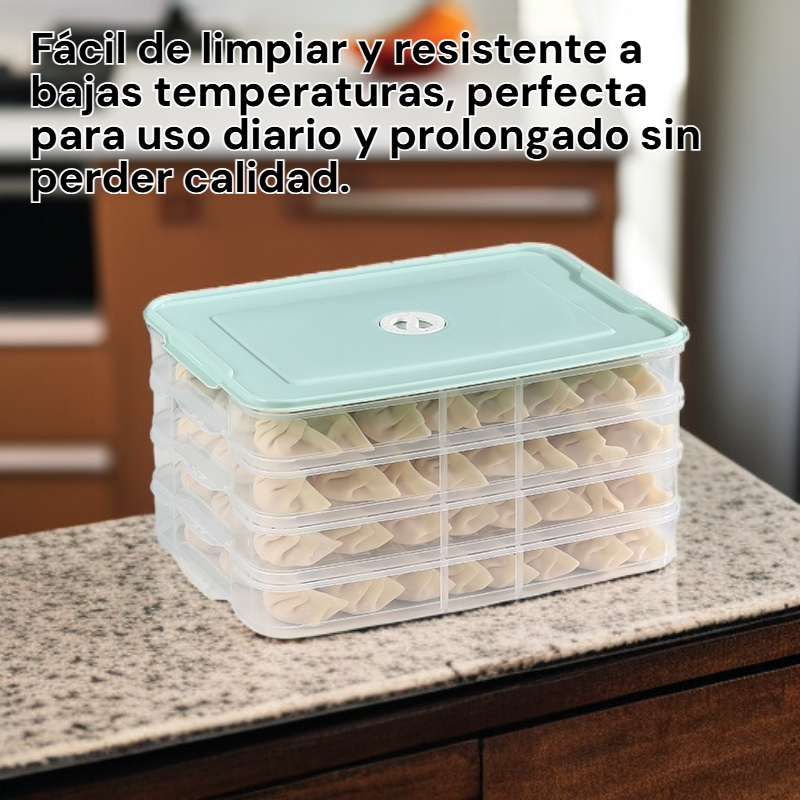 Caja de almacenamiento para congelador, apta para alimentos