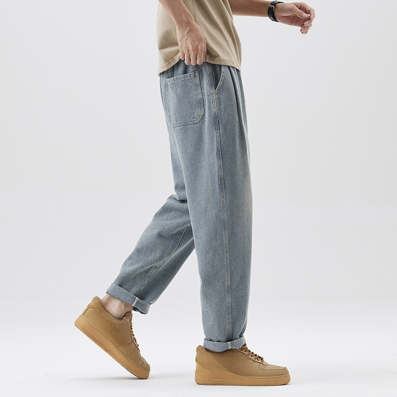 Herren Sommer Locker Gerade Jeans – Sternenhimmel Design