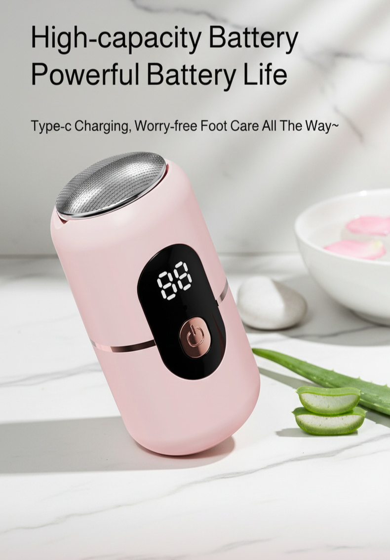 Electric Foot File showing battery indicator