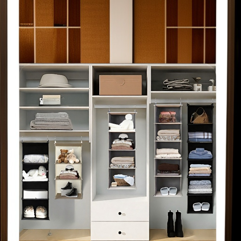 Bolsa colgante de almacenamiento de ropa y objetos de varias capas