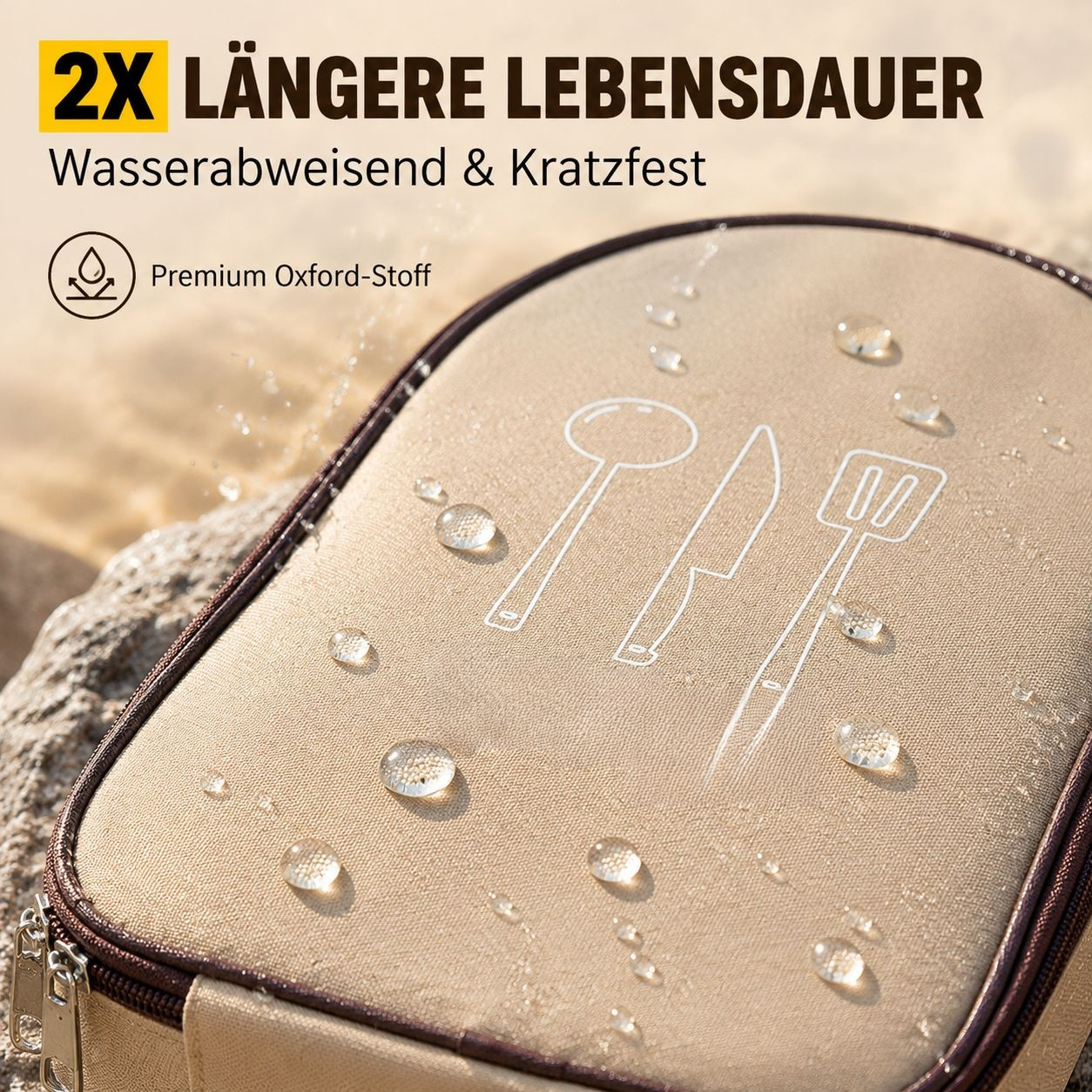 Multifunktionale Reisebesteck Aufbewahrungstasche Camping Grill Handtasche