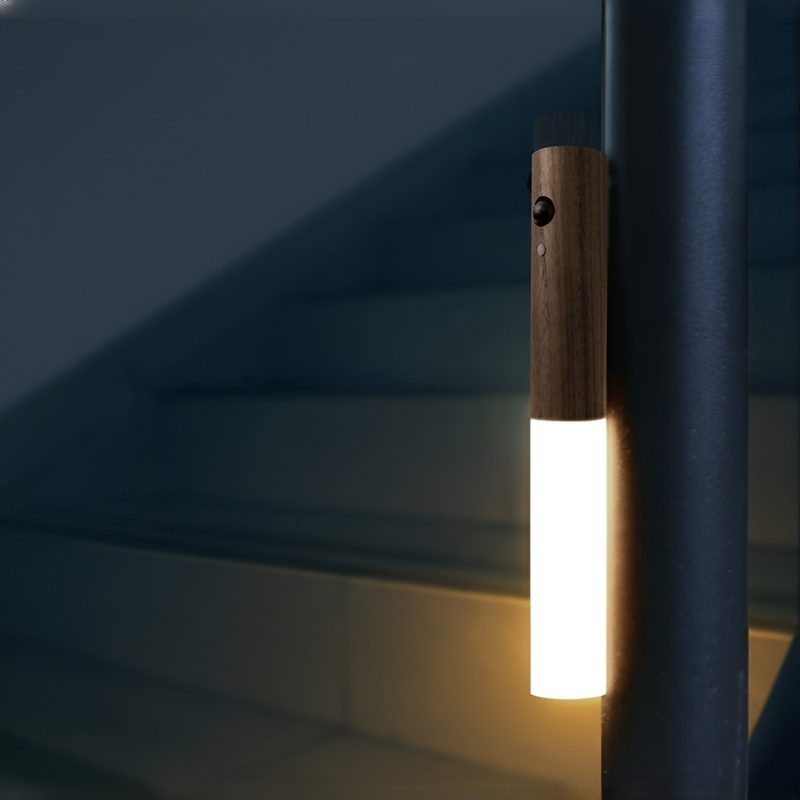 木質感應無線小夜燈