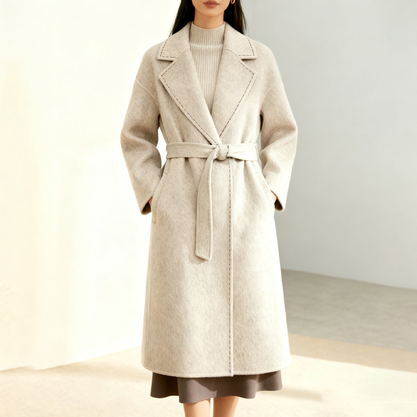 エレガントカシミヤロングコート 
