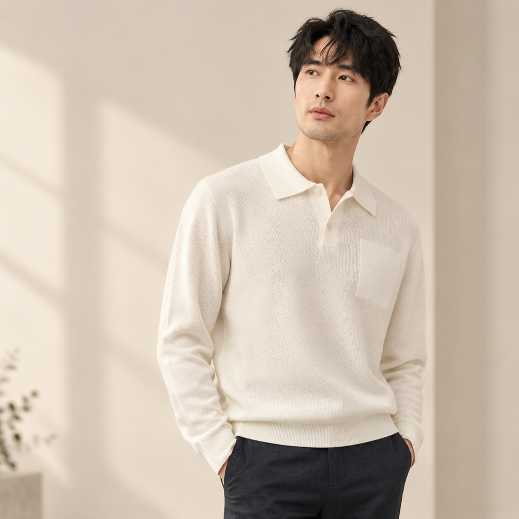 남성 고급감 가을겨울 카라 니트 스웨터