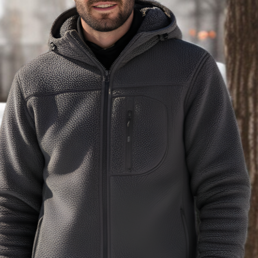 겨울 방한 후드 점퍼 착용샷