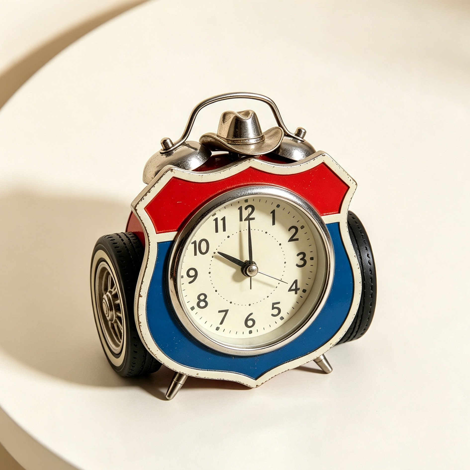 Western Shield Retro Alarm Clock