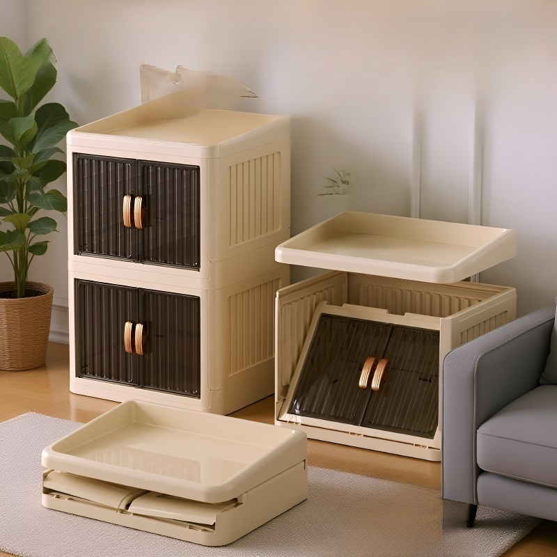  수납함 접이식 더블 도어 수납함