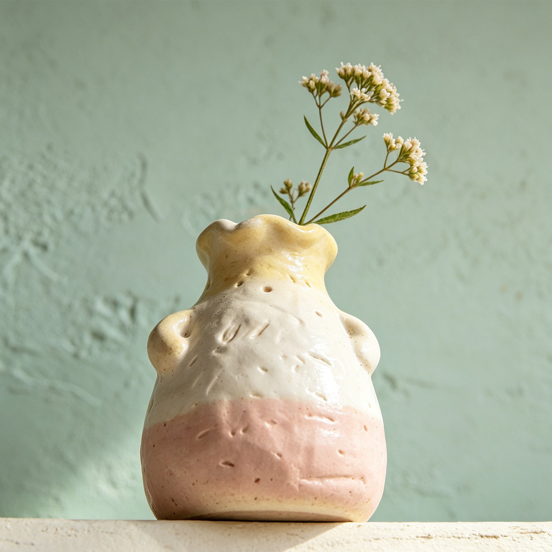 Handmade Rustic Mini Ceramic Flower Vases (Set of 6)